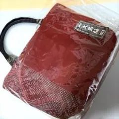 新品　本場大島紬　ハンドバッグ　大島バッグ　 レッド系