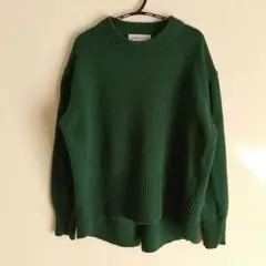 しまむら　SEASON REASON ニットセーター　緑　毛混