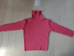 RIO PUP ピンク タートルネックセーター 100
