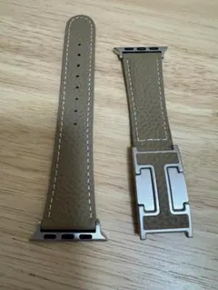 アップルウォッチ Dバックル Hバンド レザーバンド エトゥープ