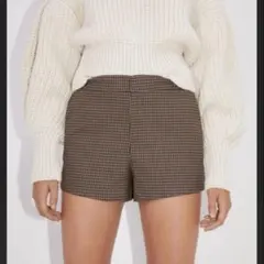 ZARA チェック柄 ショートパンツ S