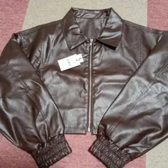 GRLレザーショート丈ジャケット
