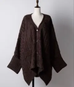 LA BELLE ETUDE フェザーヤーン BIG ニットアウターカーディガン