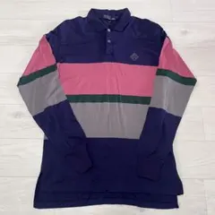 90s【Polo by Ralph Lauren】長袖ポロシャツ マルチボーダー
