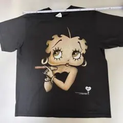 3789 BettyBoop ベティ・ブープ ビッグプリント Tシャツ 黒 - メルカリ