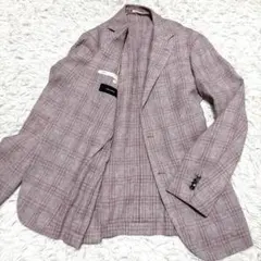 準美品✨リネン アンコン ストレッチ ジャケット 黒灰 180 A7 L 713 uncrave(アンクレイヴ)uncraveディレクター東原妙子が着る 軽やかに