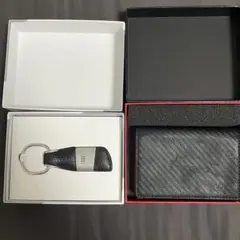 Audi 純正 カードケース レザーキーリング セット