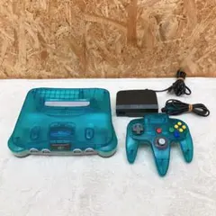 任天堂64 クリアブルー　箱付　説明書付 任天堂 NINTENDO 64 クリアブルー説明書、箱付き - メルカリ