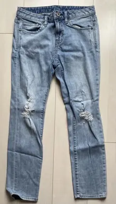 GU ジーユー ダメージジーンズ ライトブルー パンツ S