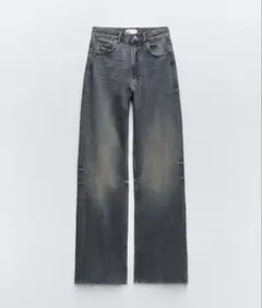 ZARA ザラ　TRF ハイウエストワイドレッグデニム　32インチ　美品　グレー