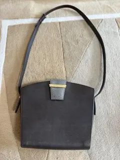 Andrea Pfister ダークグレー レザー ショルダーバッグ