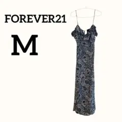 FOREVER21フォーエバー21ネイビーフラワープリントキャミワンピース【M】