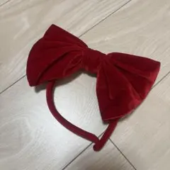 【カチューシャ】赤 リボン