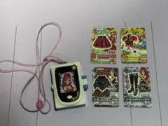 アイカツ　ガチャ　カードホルダーとミニカード4枚