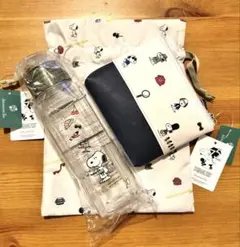 スヌーピー75周年 アフタヌーンティー コラボセット(ポーチ・巾着・ボトル)