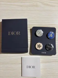 Dior ディオール ピンバッジ 4個セット ノベルティ ロゴ ブローチ