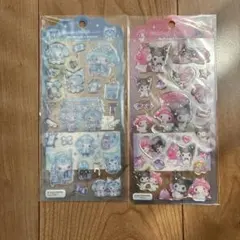ドロップジュエリーシール　２枚　マイメロ　クロミ