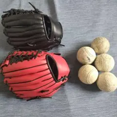 子供用グローブ2個・軟式ボール5個