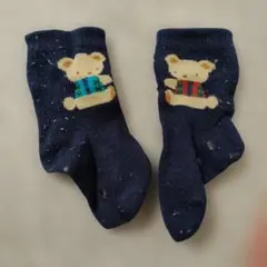 familiar　新生児　ファミちゃんベビー靴下 　ネイビー