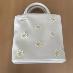Bleu Bleuet 花モチーフ ショルダーバッグ　アイボリー