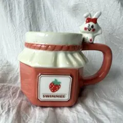 SWIMMER うさぎフィギュア付きマグカップ　レトロポップ陶器