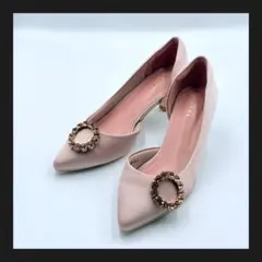 【新品未使用】RANDA ビジューサイドオープンパンプス ピンク 22.5cm