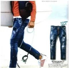 希少 名作 ビッグタグ】DSQUARED2 TIDY BIKER 46 濃紺 - メルカリ