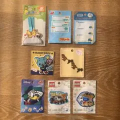 ワッペン、アップリケ、ネームラベル、ループ付ワッペン9個セット