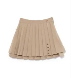 andmary Trench pleats mini skirt beige M - メルカリ