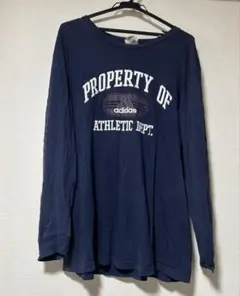 アディダス adidas ヴィンテージ 長袖 90s ネイビー