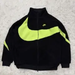 1612　NIKE ナイキ　ボアジャケット　ビッグスウォッシュ　XXL　黒