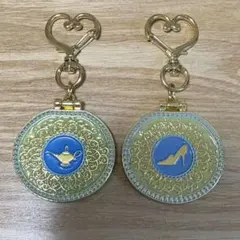 ディズニーストア コンパクトミラー キーホルダー シンデレラ ジャスミン