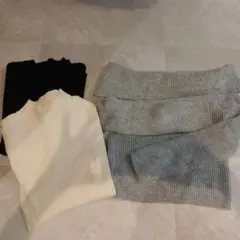新品未使用　クロップド丈　オフショルダー　ニット　4点セット