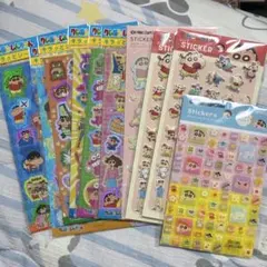 セリア クレヨンしんちゃん シール 10枚セット タイルシール ぷくっとシール