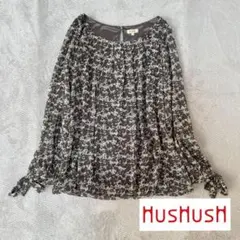 HusHusH（ハッシュアッシュ） 花柄ブラウス チュニック 袖フリル M⭐︎のサムネイル