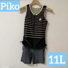 【美品】Piko ドッキング水着 ボーダー柄 ジップアップのサムネイル