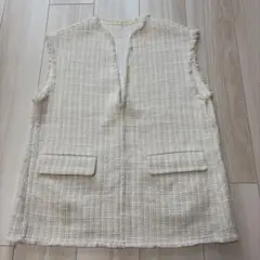 Mila Owen ミラオーウェン　アイボリー ツイードベスト