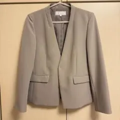 ROPE PICNIC ノーカラージャケット 38 ベージュ