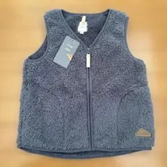 グレー フリース ジップアップベスト 130cm