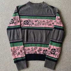 sacai 19SS フローラル ボーダー ニット 花柄 マルチカラー 1のサムネイル