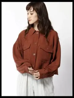 美品　JEANASIS 　ブラウス　ドルマン　リネンライク シャツジャケットのサムネイル