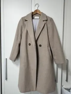 GLOBAL WORK ベージュ ダブルブレスト チェスターコート