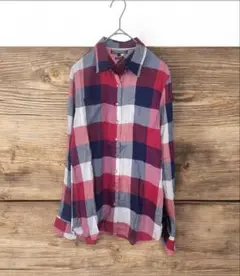 【美品】TOMMY HILFIGER チェック柄 コットンシャツ　長袖