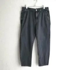 ZARA ザラ　テーパード ブラックデニムパンツ