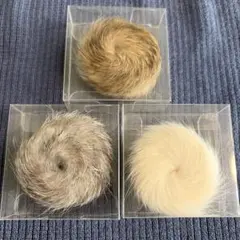 ファー　コサージュ　ブローチ　3個セット