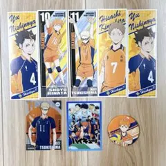 ハイキュー!! ステッカー 5枚&カード2枚&缶バッジセット