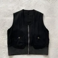 新品 M.U.L. デニム ベスト ジレ ブリーチ加工 - メルカリ
