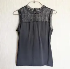 GU　ブラフィールレーシーハイネックT　カップ付き（ブラック）のサムネイル