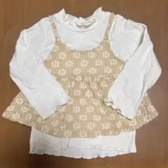 apres les cours 花柄 キャミソール 重ね着風　トップス