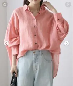 ★美品★Whim Gazetteウィム ガゼットリネンキャンバスシャツ ピンク Whim Gazette リネンキャンバスシャツ ベビーピンク - メルカリ